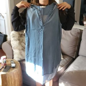 Sleeveless demin dress